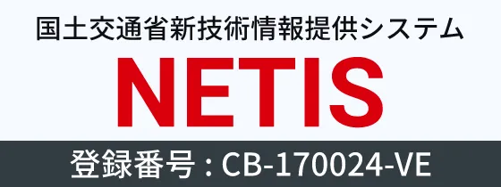 国土交通省新技術情報提供システムNETIS 登録番号:CB-170024-VE